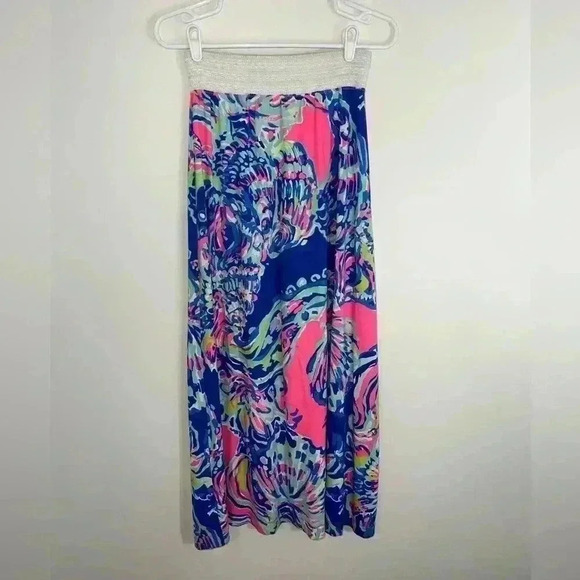 LILLY PULITZER NOLA BEACH MAXI SKIRT MULTI COASTAL RETREAT PINK small - Picture 3 of 10